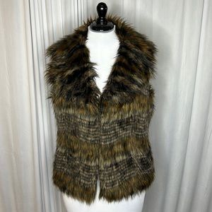 Antonio Melani Marmotte Faux Fur Vest Sz M